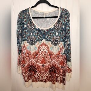 Cato Bohemian Multicolor Top sz 18/20